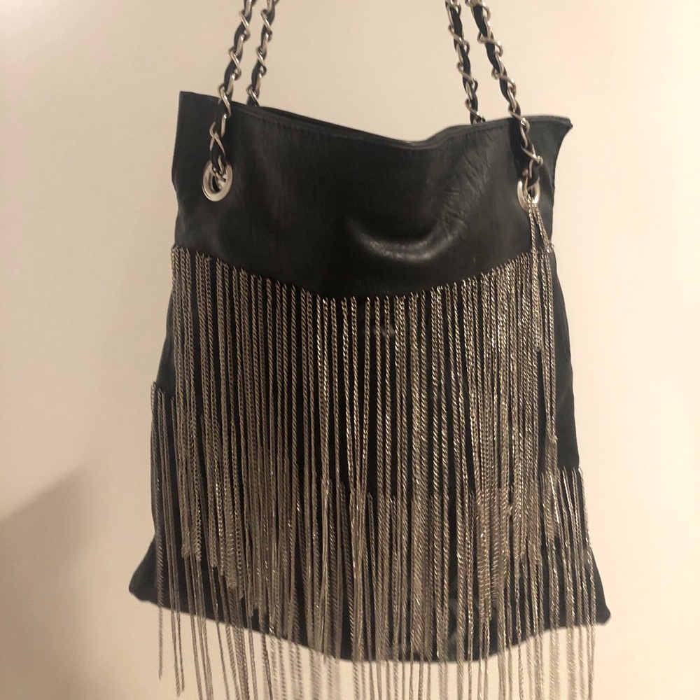 Black Fringe Shoulder Bag